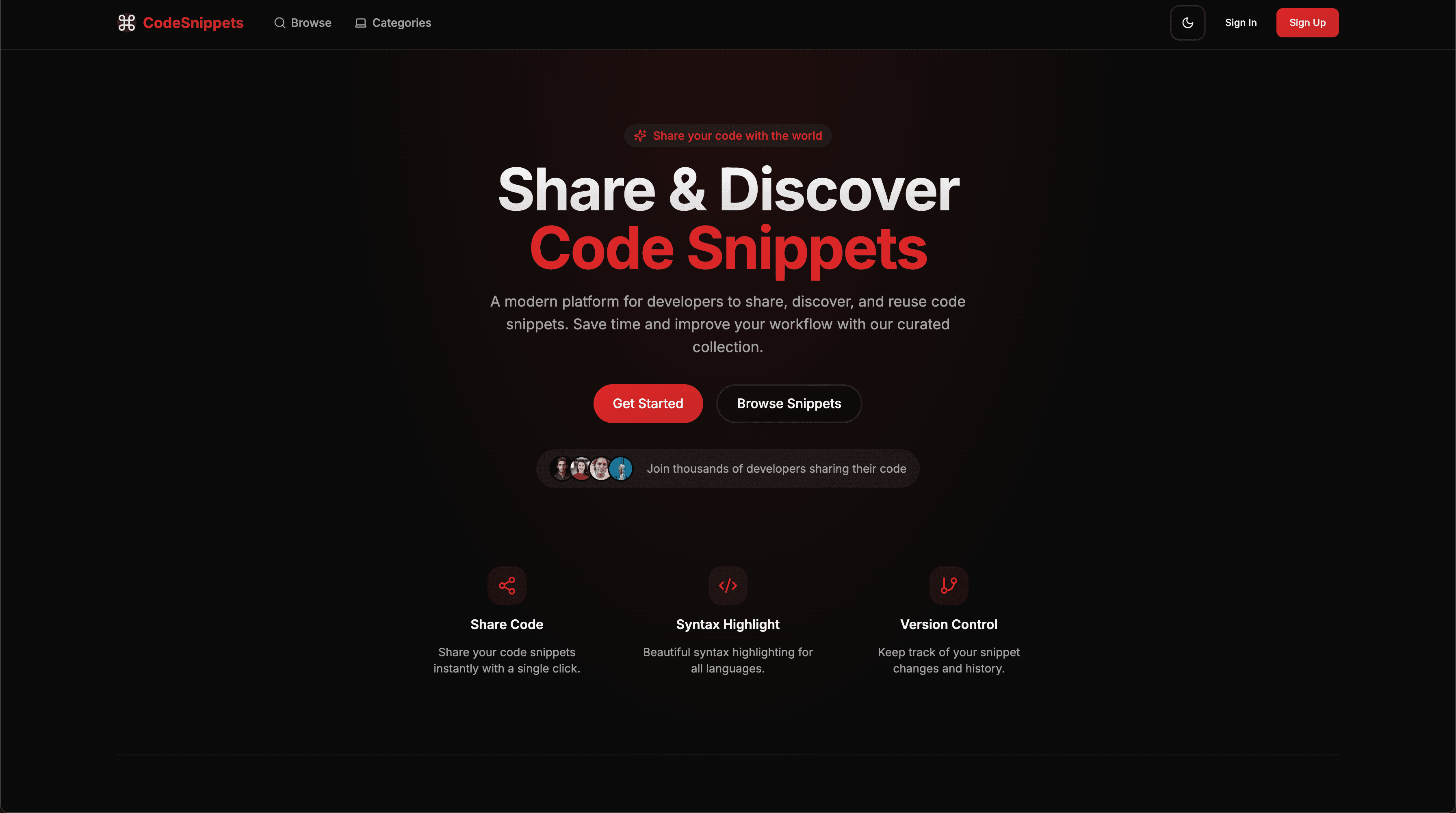 Share & Discover Code Snippets